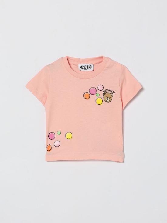 26SS [키즈] 모스키노 티셔츠 M5M047LAA03 50209 Pink