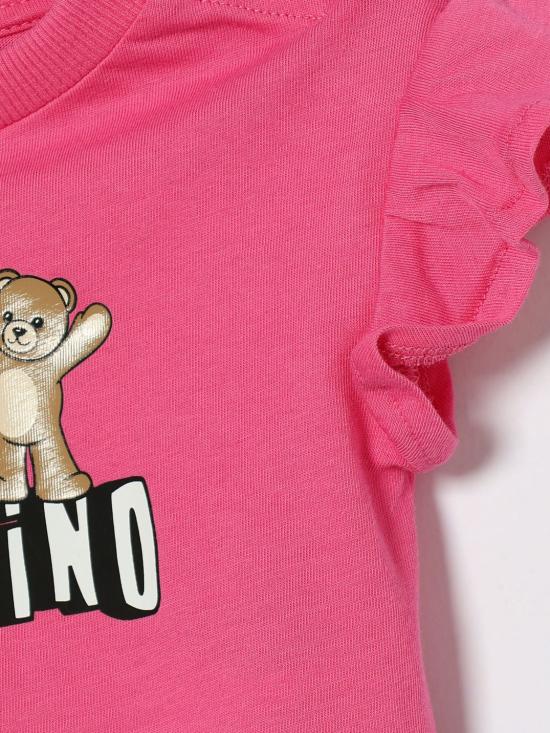 26SS [키즈] 모스키노 티셔츠 MDM03QLAA17 50533 Azalea - MOSCHINO