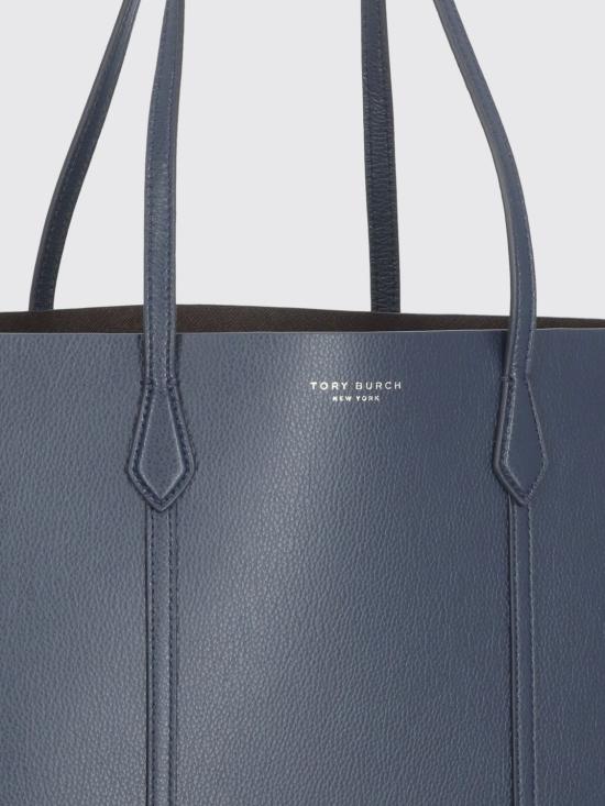 26SS 토리버치 레더 페리 토트백 169476 498 Navy - TORY BURCH