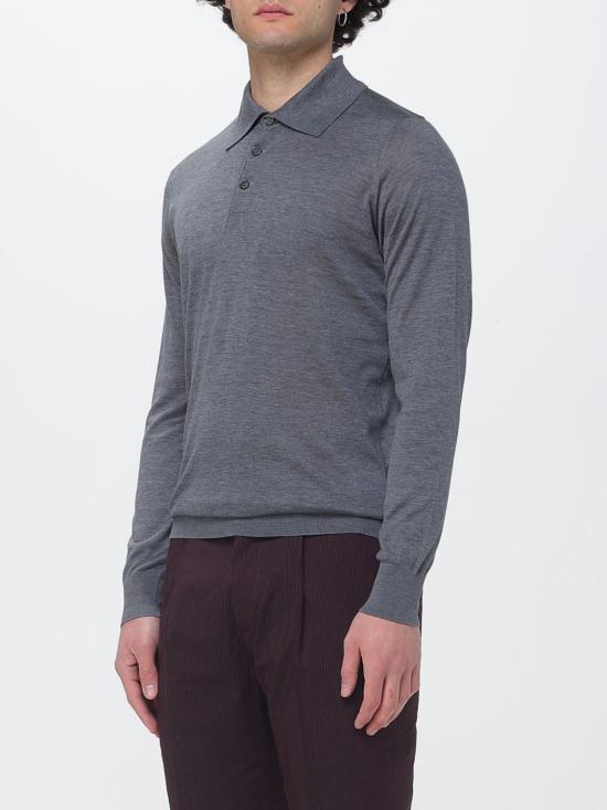 26SS 브루넬로 쿠치넬리 니트 폴로 셔츠 MNB805415 C074 Charcoal - BRUNELLO CUCINELLI