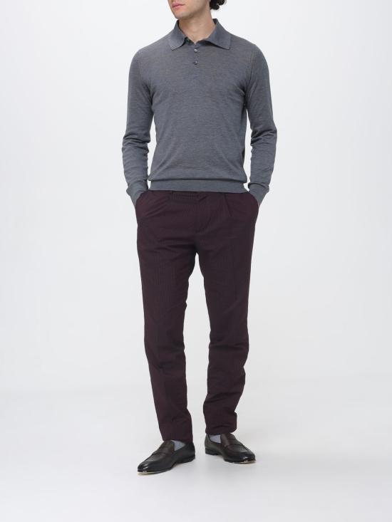 26SS 브루넬로 쿠치넬리 니트 폴로 셔츠 MNB805415 C074 Charcoal - BRUNELLO CUCINELLI