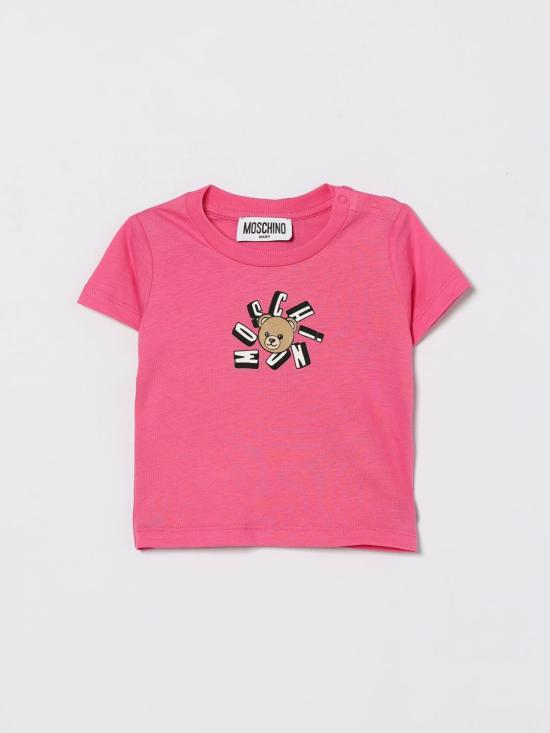 26SS [키즈] 모스키노 티셔츠 MXM047LAA02 50533 Azalea