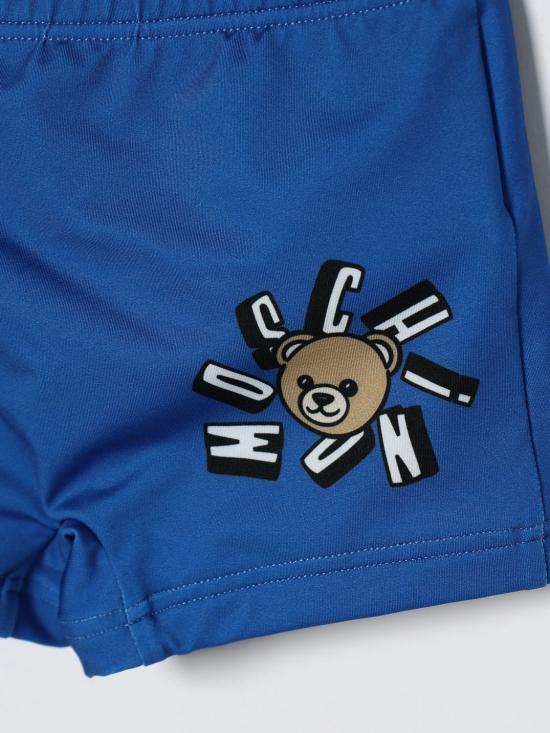 26SS [키즈] 모스키노 스윔팬츠 MXL006LKA11 40630 Blue - MOSCHINO