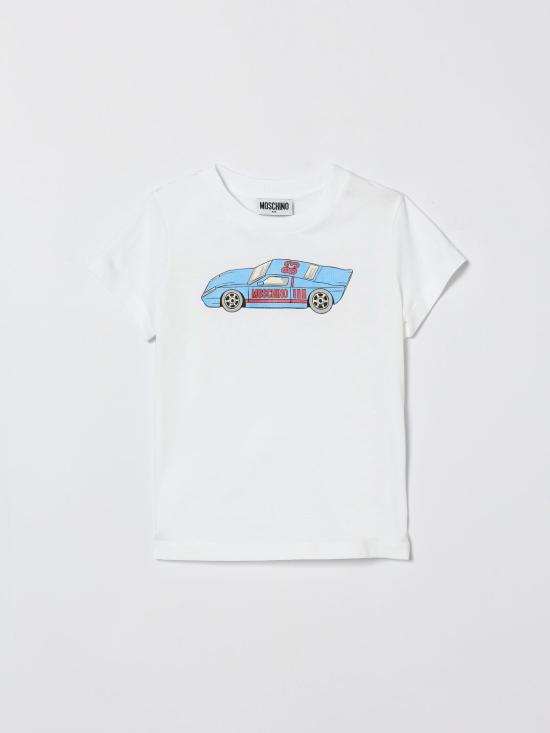 26SS [키즈] 모스키노 티셔츠 HRM04LLAA02 10101 White