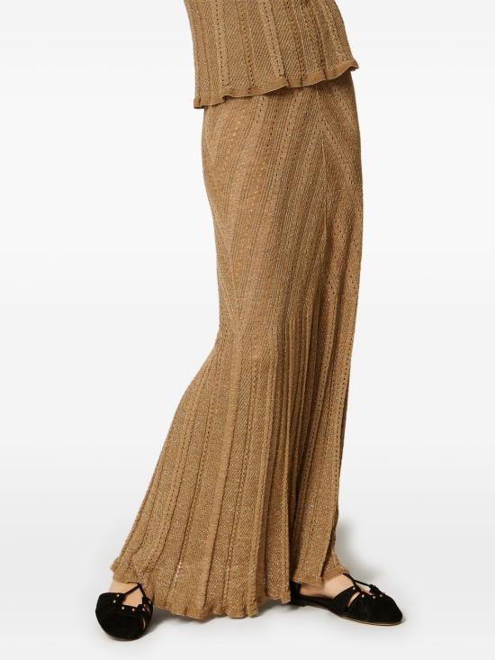 26SS 트윈셋 롱 스커트 261TT3211 S2180412454 Golden green lurex - TWINSET