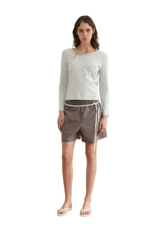  데이지 스튜디오 긴팔 티셔츠 Deiji Studios Clasp  (회색/파란색) - DEIJI STUDIO