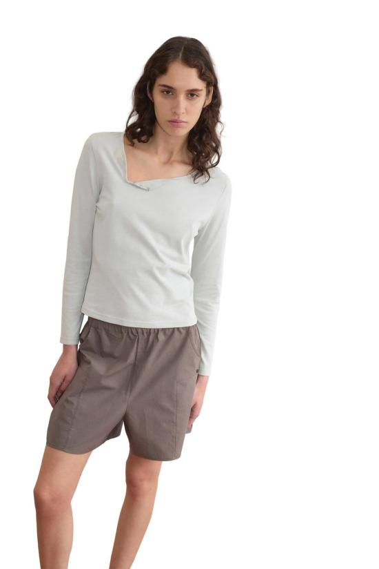  데이지 스튜디오 긴팔 티셔츠 Deiji Studios Clasp  (회색/파란색)