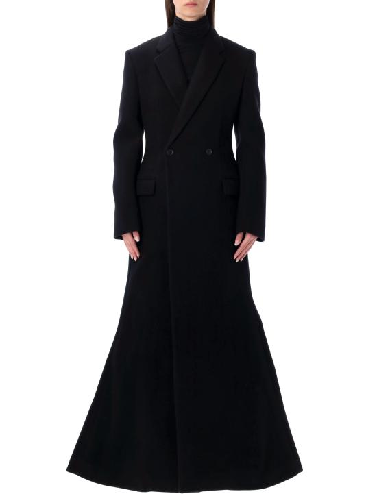 25FW 발렌시아가 울 더블 브레스티드 코트 850599TTU07 1000 Nero