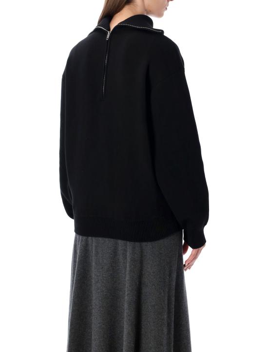 25FW 발렌시아가 백투프론트 터틀넥 스웨터 848840T3421 1000 Nero - BALENCIAGA