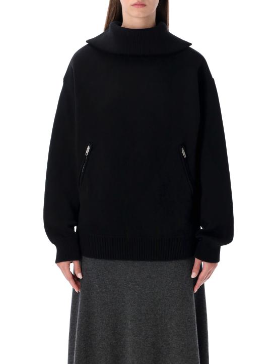 25FW 발렌시아가 백투프론트 터틀넥 스웨터 848840T3421 1000 Nero