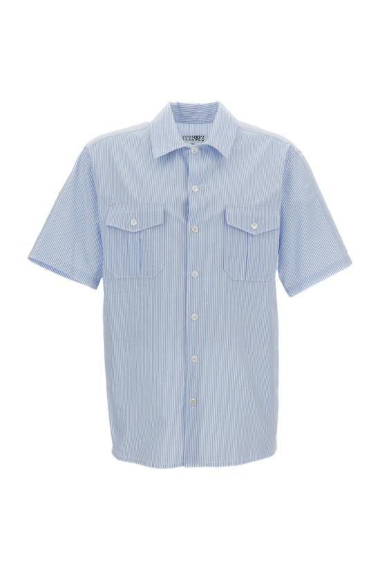 26SS MM6 메종마르지엘라 반팔 셔츠 SH2DR0006M35874001F Blue