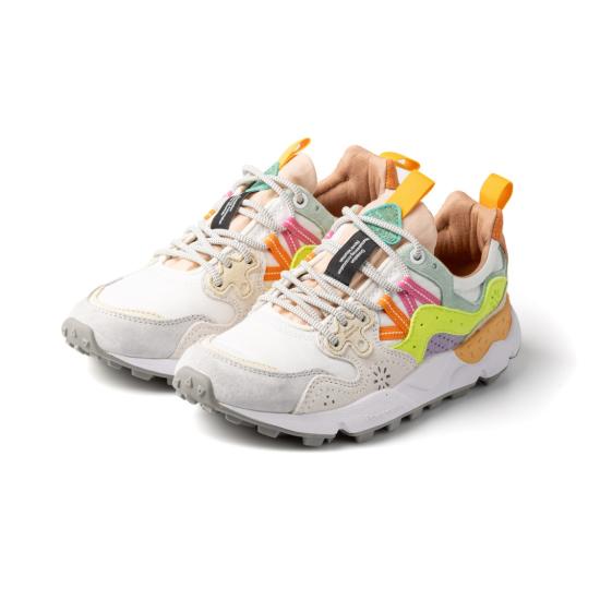 26SS 플라워 마운틴 스니커즈 0012017817 01 1N21 WHITE YELLOW FLUO LIGHT GREEN White - FLOWER MOUNTAIN