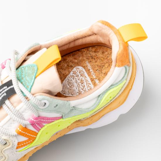 26SS 플라워 마운틴 스니커즈 0012017817 01 1N21 WHITE YELLOW FLUO LIGHT GREEN White - FLOWER MOUNTAIN