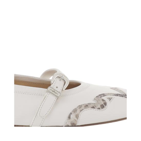 26SS 사르토르 플랫 슈즈 SR4913P02NAPPABIANCO6000PITONEROCCIA White - SARTORE