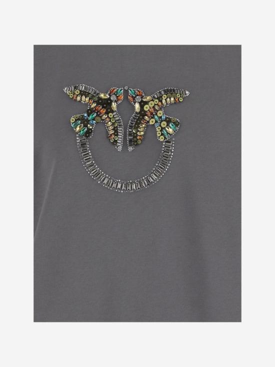 26SS 핑코 긴팔 티셔츠 100534A33GK10 Grey - PINKO