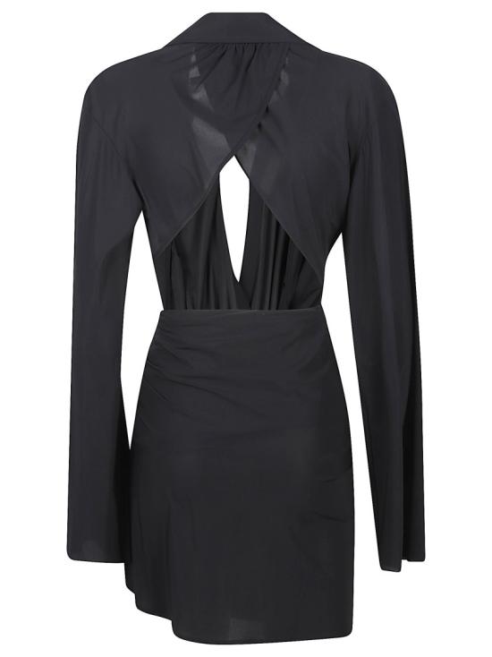 26SS 아마주인 미디 원피스 12INEUDB Black - AMAZUIN