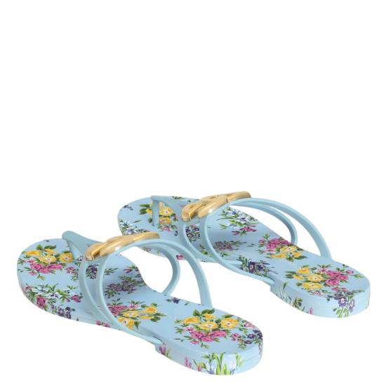 26SS 돌체앤가바나 러버 비치웨어 슬라이드 CW2418AY850HC5XL Blue - DOLCE & GABBANA