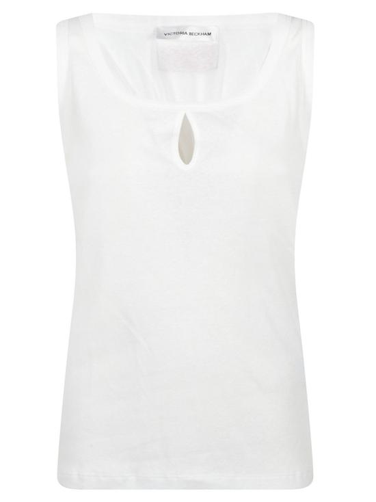 26SS 빅토리아 베컴 민소매 티셔츠 1226JTP007237A White