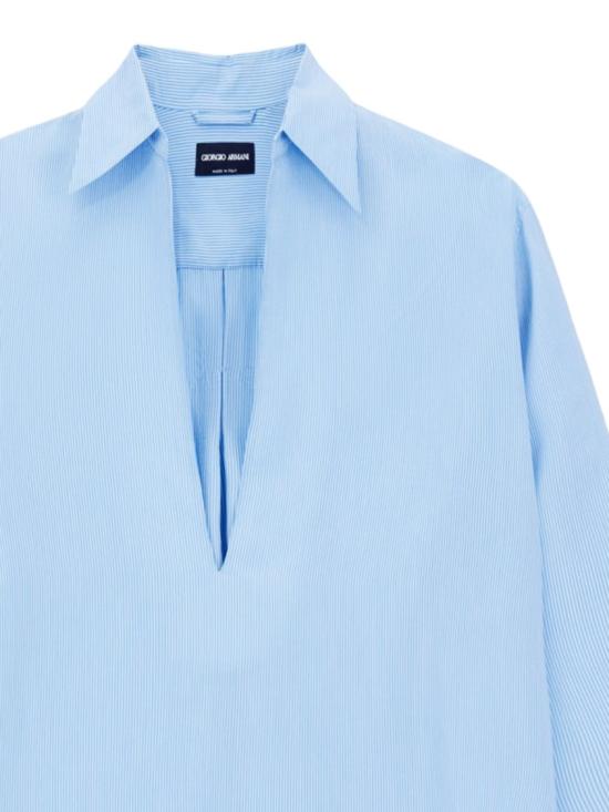 26SS 조르지오 아르마니 긴팔 셔츠 GM003494TE20924M9288 Blue - GIORGIO ARMANI