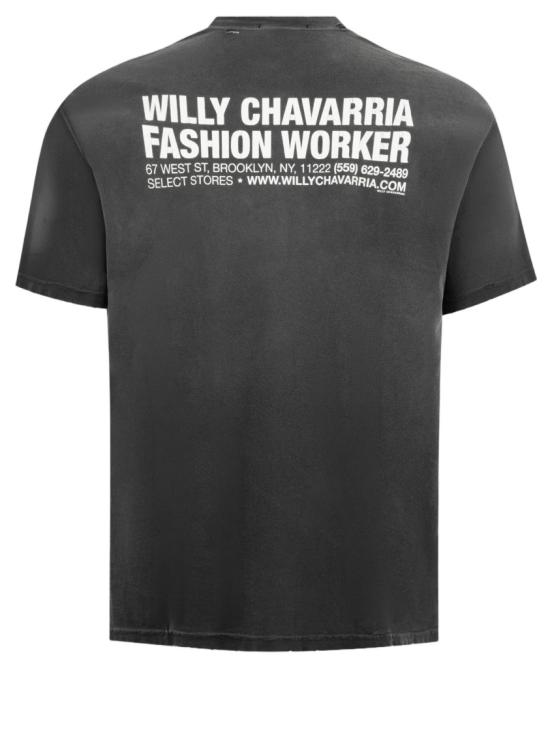 26SS 윌리 차바리아 반팔 티셔츠 WCJSY0196001 Grey - WILLY CHAVARRIA