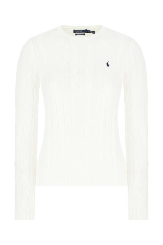 26SS 폴로 랄프로렌 포니 로고 피마코튼 케이블 니트 스웨터 211971869 007 WHITE