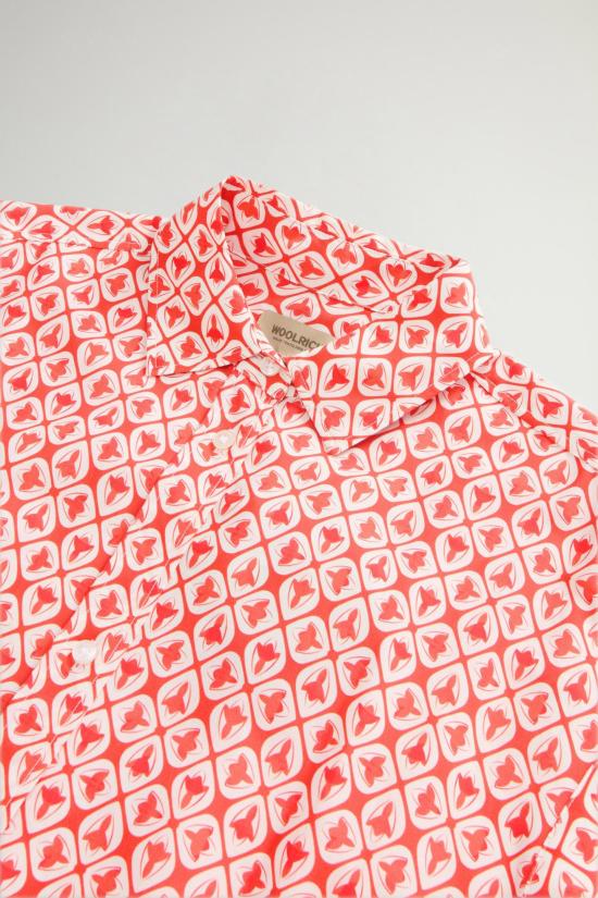 26SS 울리치 미디 원피스 CFWWDR2021FRUT5402 5549 Paprika tile bloom - WOOLRICH