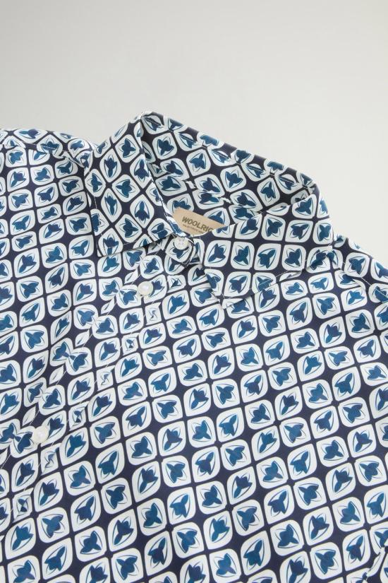 26SS 울리치 미디 원피스 CFWWDR2021FRUT5402 31219 Blue tile bloom - WOOLRICH