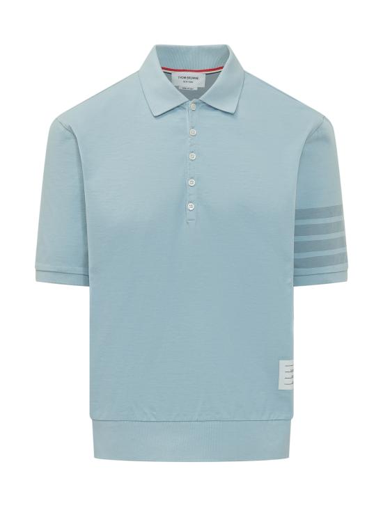 26SS 톰브라운 가먼트 오버다이드 저지 4바 폴로셔츠 MJP236A J0253 480 LIGHT BLUE DOM