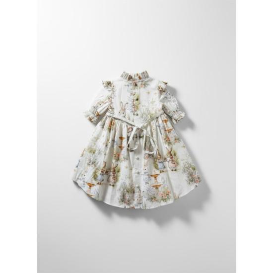  [키즈] 파이퍼 앤 클로스 원피스 파이퍼앤클로스 아동용 아오키 반팔 드레스 브램블 래빗 - PIPER&CLOTH