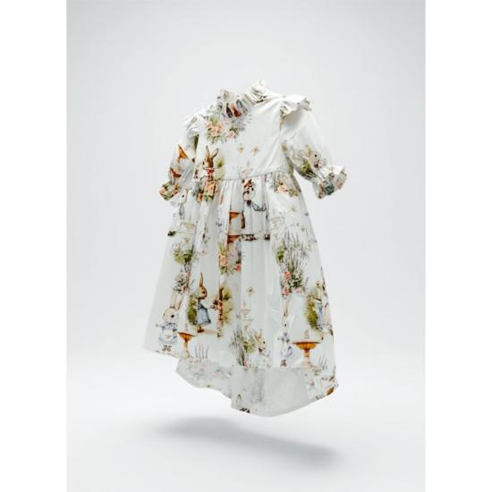  [키즈] 파이퍼 앤 클로스 원피스 파이퍼앤클로스 아동용 아오키 반팔 드레스 브램블 래빗 - PIPER&CLOTH