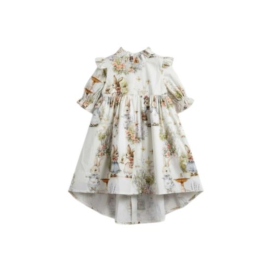  [키즈] 파이퍼 앤 클로스 원피스 파이퍼앤클로스 아동용 아오키 반팔 드레스 브램블 래빗 - PIPER&CLOTH