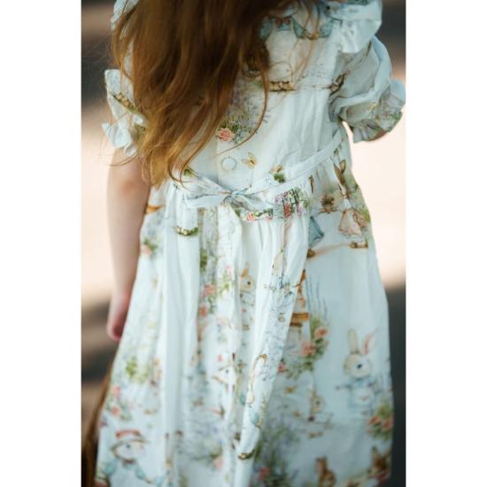  [키즈] 파이퍼 앤 클로스 원피스 파이퍼앤클로스 아동용 아오키 반팔 드레스 브램블 래빗 - PIPER&CLOTH