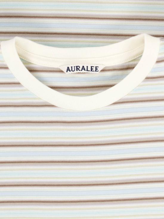26SS 오라리 긴팔 티셔츠 A26SP03GJ FADE MINT STRIPE - AURALEE
