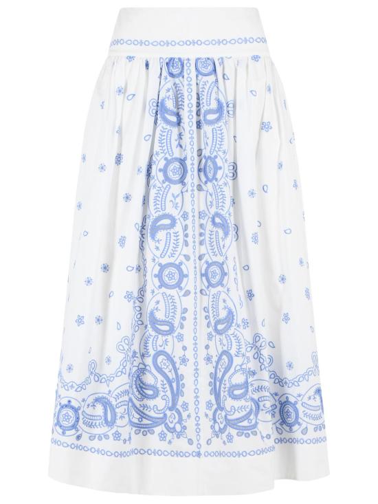 26SS 셀프 포트레이트 롱 스커트 AC26 008MSK WWHITE White