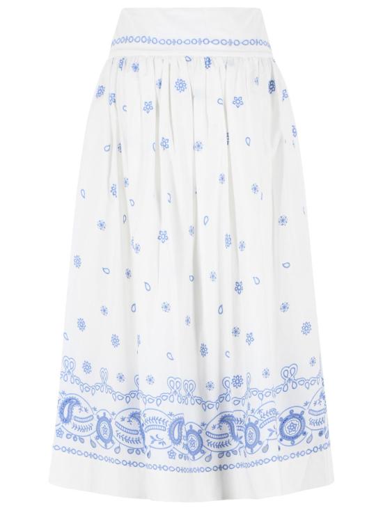 26SS 셀프 포트레이트 롱 스커트 AC26 008MSK WWHITE White - SELF PORTRAIT