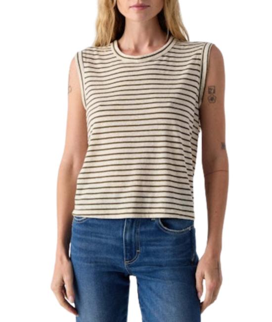  아모 데님 민소매 티셔츠 슬리브리스 러브 티셔츠