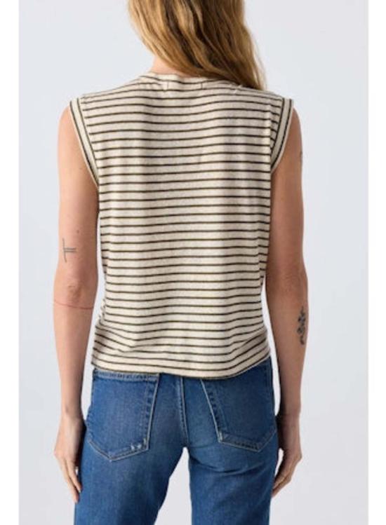  아모 데님 민소매 티셔츠 슬리브리스 러브 티셔츠 - AMO DENIM