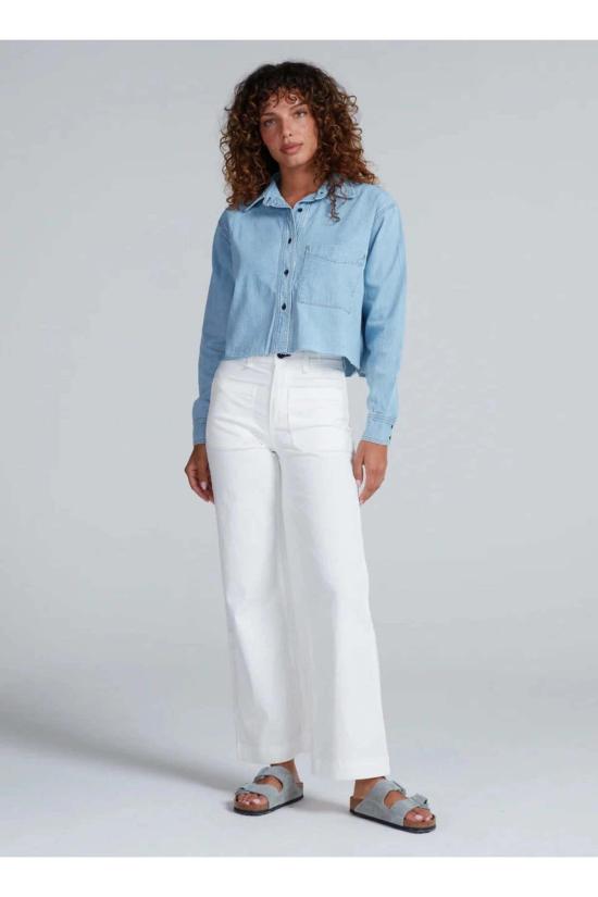  ASKK 뉴욕 데님 셔츠 Askk Ny 데님 셔츠 빈티지 워시 - ASKK NY