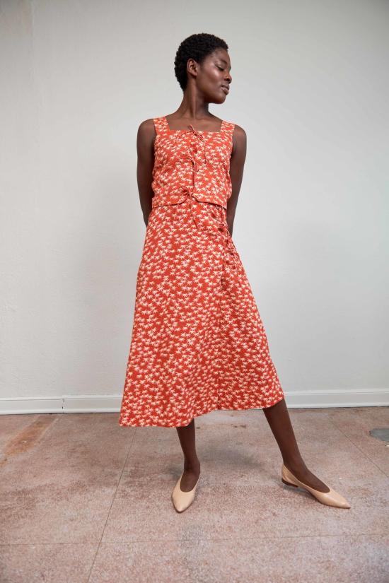  마리아 스탠리 민소매 티셔츠 호스타 탑 팜 - MARIA STANLEY