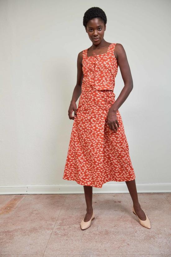  마리아 스탠리 민소매 티셔츠 호스타 탑 팜 - MARIA STANLEY