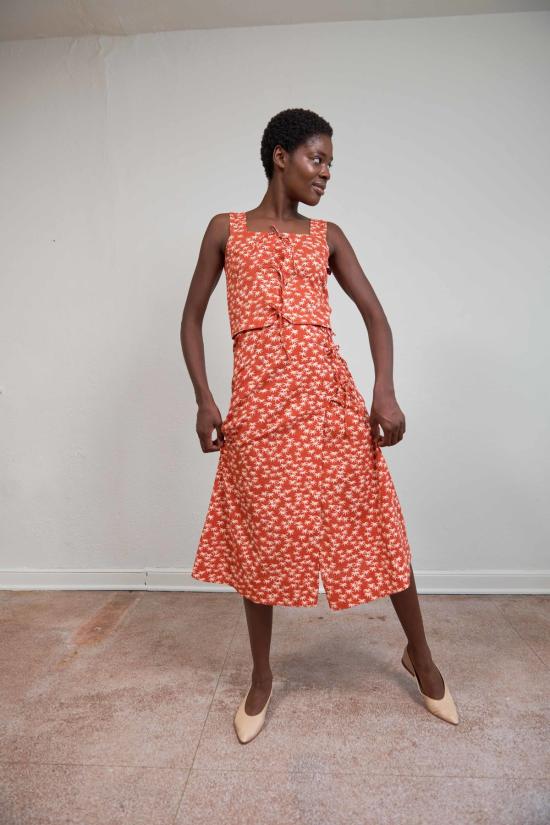  마리아 스탠리 민소매 티셔츠 호스타 탑 팜 - MARIA STANLEY