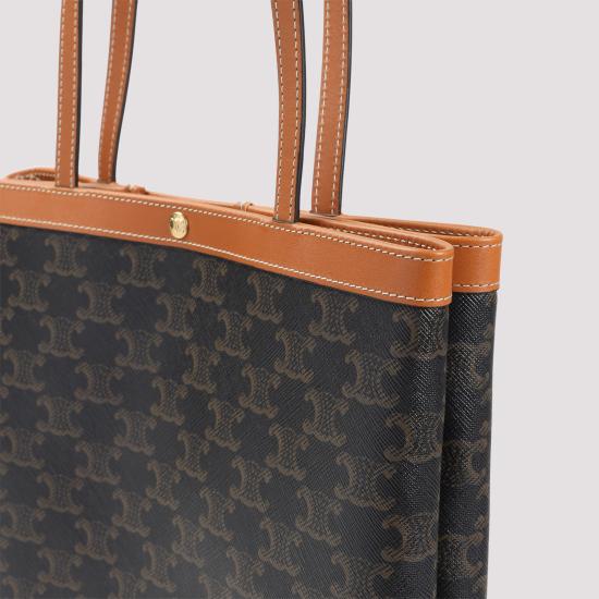 26SS 셀린느 미디움 플랫 쇼퍼백 트리옹프 캔버스 123832O90 03MI MIEL - CELINE