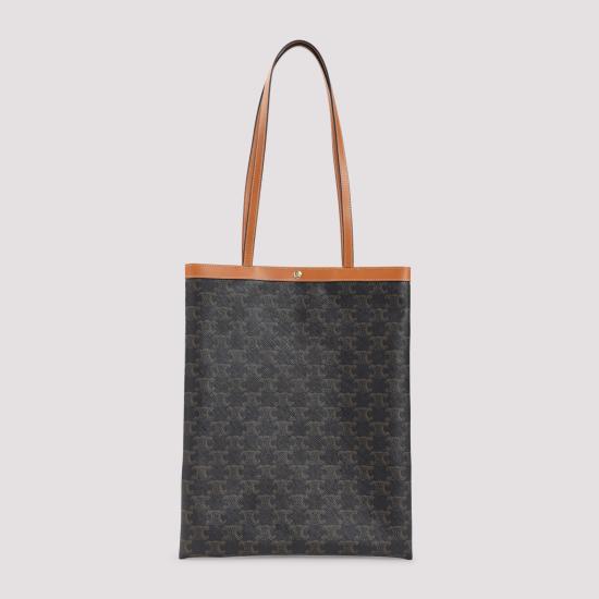 26SS 셀린느 미디움 플랫 쇼퍼백 트리옹프 캔버스 123832O90 03MI MIEL - CELINE