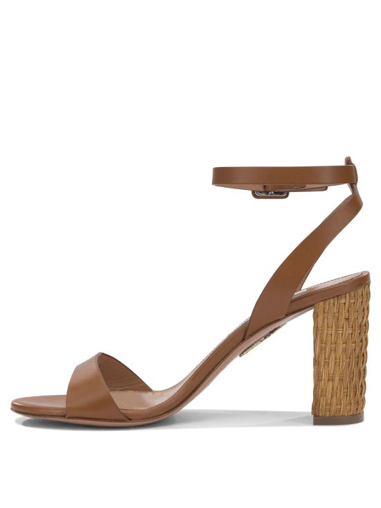 26SS 아쿠아주라 샌들 SSKMIDS0CWKTOB Brown - AQUAZZURA