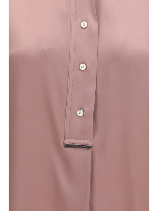 26SS 브루넬로 쿠치넬리 실크 블라우스 M0C59RA915 C8691 PINK - BRUNELLO CUCINELLI