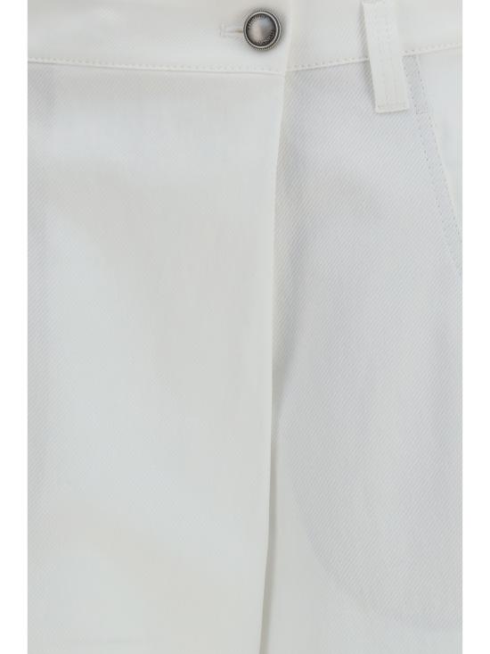 26SS 브루넬로 쿠치넬리 스트레이트 팬츠 ML120P9208 C600 WHITE - BRUNELLO CUCINELLI