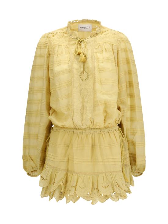26SS 이자벨마랑에뚜왈 숏 원피스 RO0952FAD1J05E 10LC YELLOW