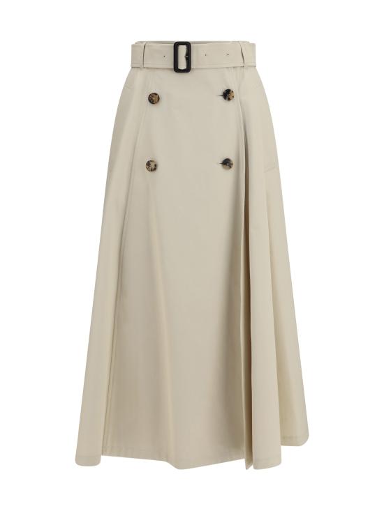 26SS 버버리 개버딘 트렌치 미디 스커트 8126613 C2246