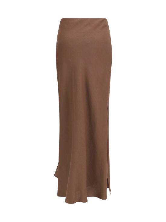 26SS 브루넬로 쿠치넬리 롱 스커트 MH126G3396 C9284 BROWN - BRUNELLO CUCINELLI