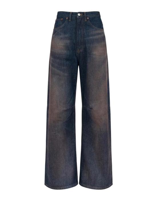  마르지엘라 데님 팬츠 메종  와이드 레그 디스트레스드 진 - MAISON MARGIELA